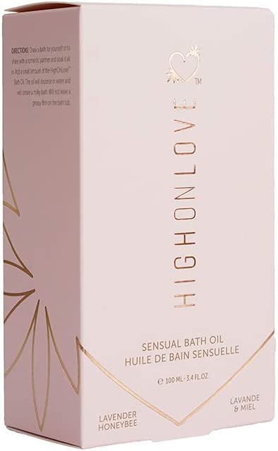 HighOnLove Sensual Bath Oil - Natural Bath Oil Made with Hemp Seed Oil (100ml)