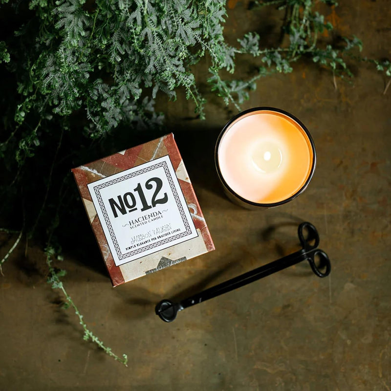 Jackson Vaughn Scented Candle | Aromatherapy Long Lasting Candles Luxury Home Fragrance Decor Gifts Hand Poured Soy Wax Notes of Pomegranate Seeds, Amber, Lime 55 Hour Burn 14.5oz (No. 12 Hacienda)