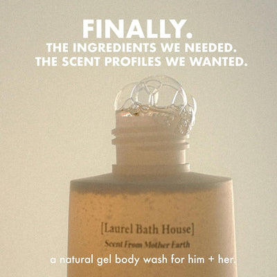 Laurel Bath House Cuffed Body Wash | Hydrates, Cleanses, Nourishes Skin with Niacinamide Notes of Leather, Tobacco, Raspberry | Free From Parabens, Sulfates & Phthalates 8oz (3 Pack)