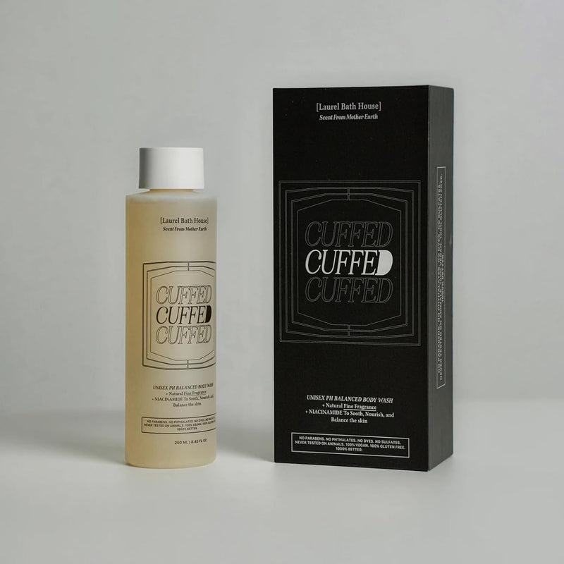 Laurel Bath House Cuffed Body Wash | Hydrates, Cleanses, Nourishes Skin with Niacinamide Notes of Leather, Tobacco, Raspberry | Free From Parabens, Sulfates & Phthalates 8oz (3 Pack)