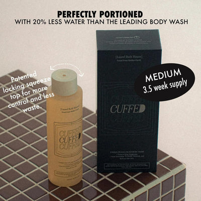 Laurel Bath House Cuffed Body Wash | Hydrates, Cleanses, Nourishes Skin with Niacinamide Notes of Leather, Tobacco, Raspberry | Free From Parabens, Sulfates & Phthalates 8oz (3 Pack)