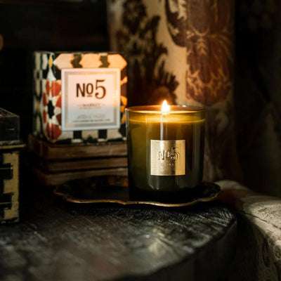 Jackson Vaughn Scented Candle | Aromatherapy Long Lasting Candles Luxury Home Fragrance Decor Gifts Hand Poured Soy Wax Blend Notes of Fresh Lavender, Thyme, Basil 55 Hour Burn 14.5oz (No. 5 Market)