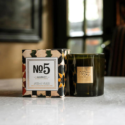 Jackson Vaughn Scented Candle | Aromatherapy Long Lasting Candles Luxury Home Fragrance Decor Gifts Hand Poured Soy Wax Blend Notes of Fresh Lavender, Thyme, Basil 55 Hour Burn 14.5oz (No. 5 Market)