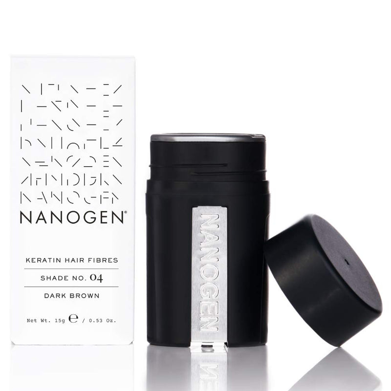 Nanogen Keratin Hair Fibres 15 Grams Shade No. 04 (Dark Brown)