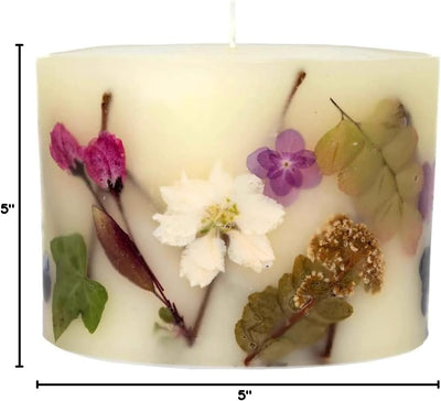 Black Currant & Bay Leaf Round Botanical Candle - Notes of Black Currant, Cinnamon, Rosemary, Aromatherapy Candles, Long Lasting Candles, Botanical Candles Home Decor (3 inch)