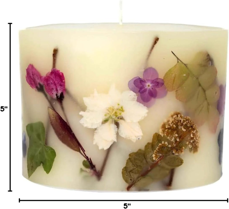 Black Currant & Bay Leaf Round Botanical Candle - Notes of Black Currant, Cinnamon, Rosemary, Aromatherapy Candles, Long Lasting Candles, Botanical Candles Home Decor (3 inch)