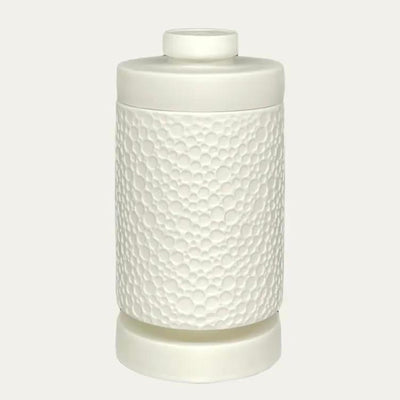 Van Dang Moonscape Candle Texturized Bubble Crater Surface Luxury Aromatherapy Home Decor Porcelain Notes of Rosemary, Bergamot, Ylang & Muguet Long Lasting 80 Hour Burn Time 330g (Solaire)