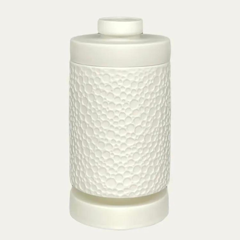 Van Dang Moonscape Candle Texturized Bubble Crater Surface Luxury Aromatherapy Home Decor Porcelain Notes of Rosemary, Bergamot, Ylang & Muguet Long Lasting 80 Hour Burn Time 330g (Solaire)