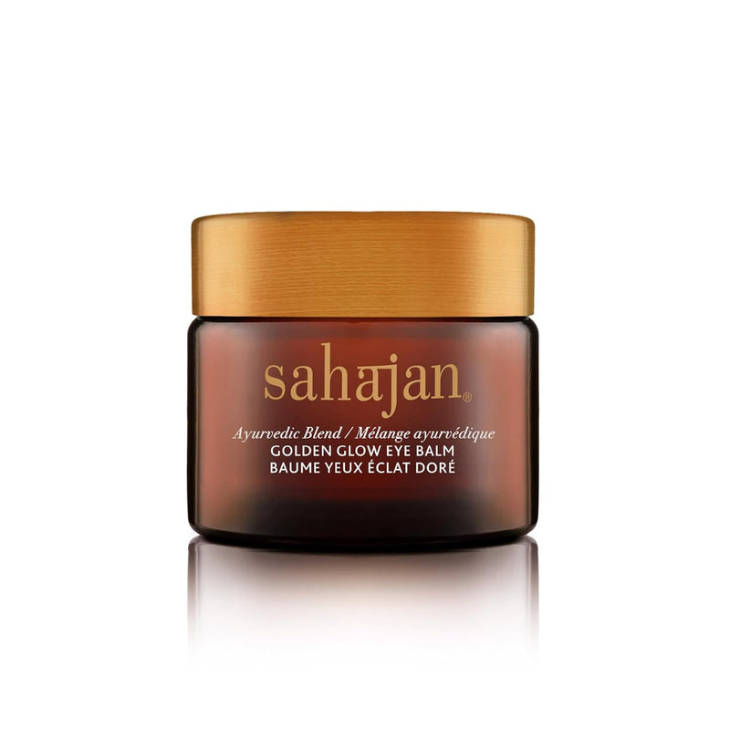 Sahajan Golden Glow Eye Balm | Anti-Aging Cream Reduce Dark Under Eye Circles, Eye bags, Wrinkles, Fine Lines Softens, Firms & Restores Skin Elasticity Made With Ghee, Gotu Kola, & Rose Oil .5oz
