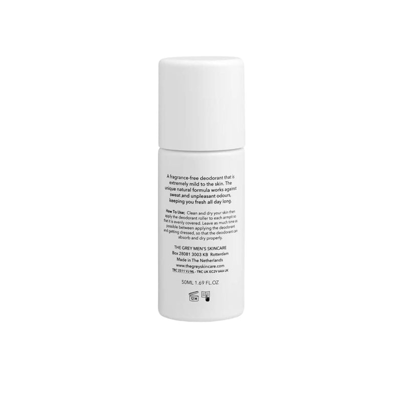 The Grey All Day Deodorant for Men | Natural & Fragrance Free with Squalene Long Lasting Odor & Sweat Protection High Performance Roll-On Deodorant | Travel Friendly Smooth Application 1.7 fl. Oz