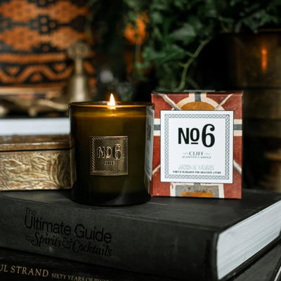 Jackson Vaughn Scented Candle | Aromatherapy Long Lasting Candles Luxury Home Fragrance Decor Gifts Hand Poured Soy Wax Blend Notes of Firewood, Vanilla, Golden Amber 55 Hour Burn 14.5oz (No. 6 Cliff)
