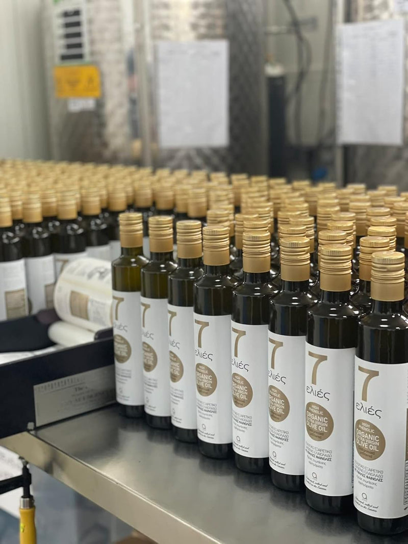Atsas 7 Olive Oil High in Polyphenols - Organic Extra Virgin Olive Oil - Unfiltered Cold Pressed - New Harvest - 16.9 fl oz