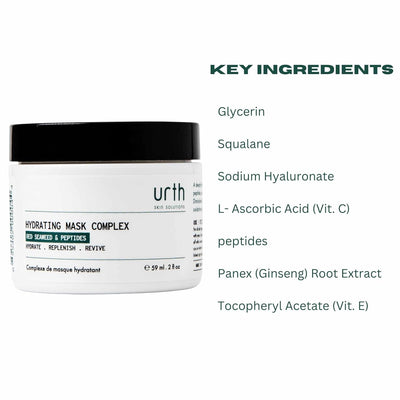 Urth Skin Solutions Hydrating Mask for Men, 2 oz - Anti Aging Hydrating Gel with Peptides, Argireline, Botanical Extracts, Vitamins, Restore hydration, Reduces Wrinkles & Smooths Skin