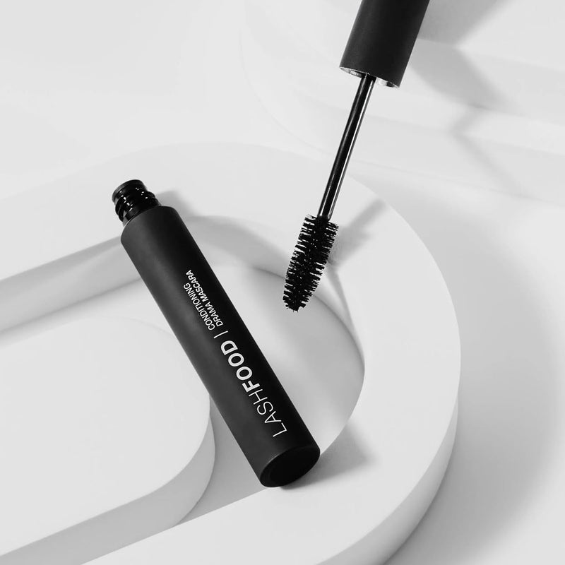 LashFood Conditioning Drama Black Mascara | Sculpting Nourishing & Strengthening Lashes | Nano-peptide Complex, Arginine, Copper Complex High Pigment Lift, Define Feathery Long Full Eyelashes .27oz