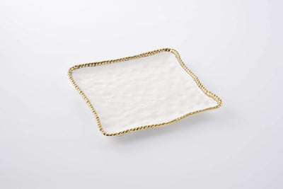 Pampa Bay Golden Salerno Porcelain Square Serving Platter
