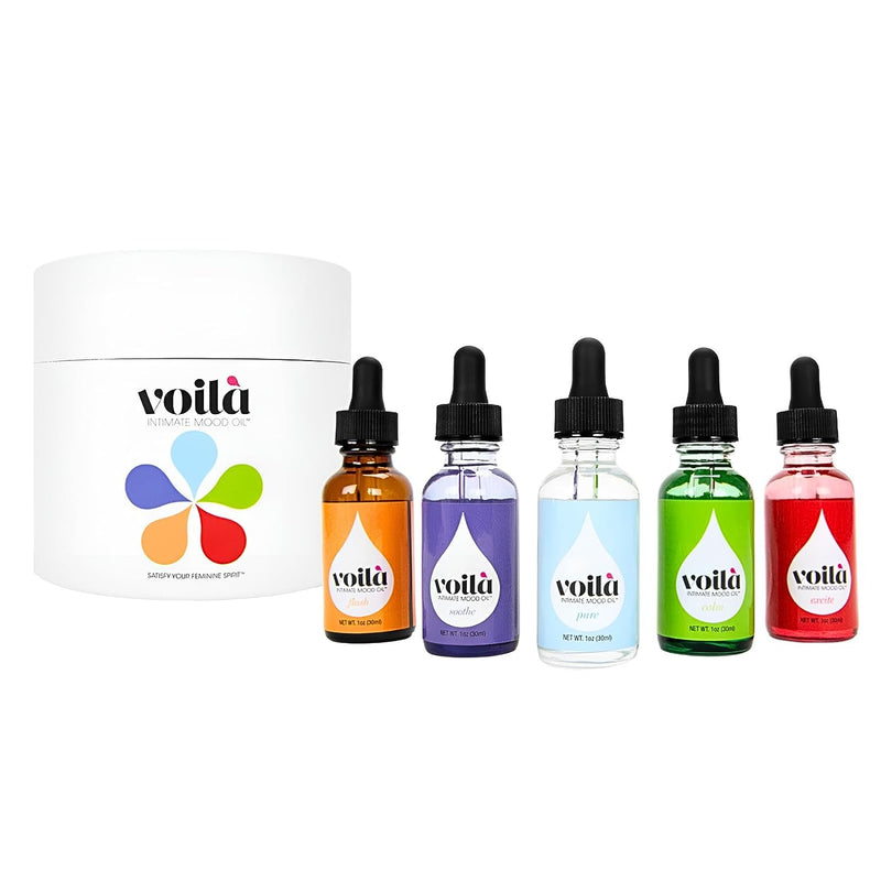 Voilà Mood Oil Moisturizer Serum Set of 5 for Women Hydrating & Nourishing Gels 1 Oz Developed by OBGYNS