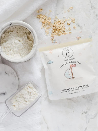 Little Charlie Bath Soak – Gentle & Nourishing Soak for Babies & Sensitive Skin, Made with Collodial Oat, Blue Chamomile & Coconut, Moisturizes & Soothes Delicate Skin, 26oz