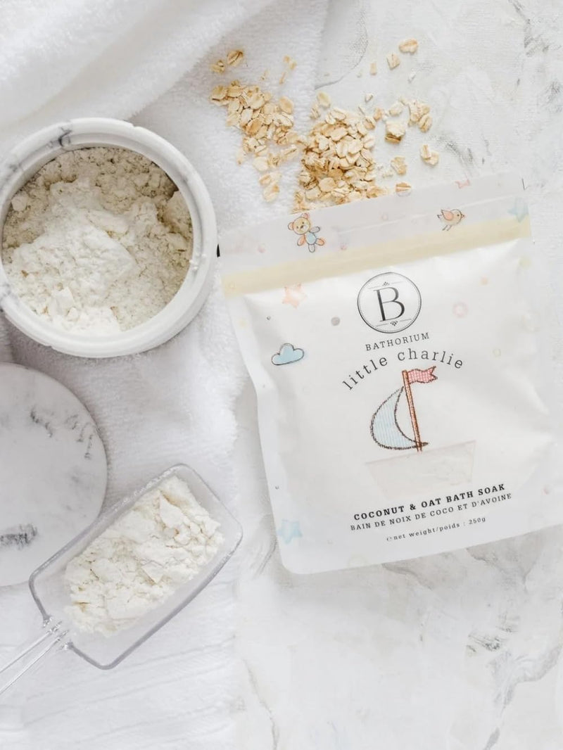 Little Charlie Bath Soak – Gentle & Nourishing Soak for Babies & Sensitive Skin, Made with Collodial Oat, Blue Chamomile & Coconut, Moisturizes & Soothes Delicate Skin, 26oz