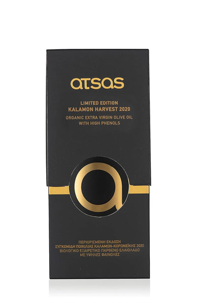 Atsas Organic Extra Virgin Olive Oil Extremely High Phenolic | Gold Blend Limited Edition | Unfiltered Rich in Health-Boosting Phenols | Cold Pressed | Limited Quantity 400 Pieces | 250ml