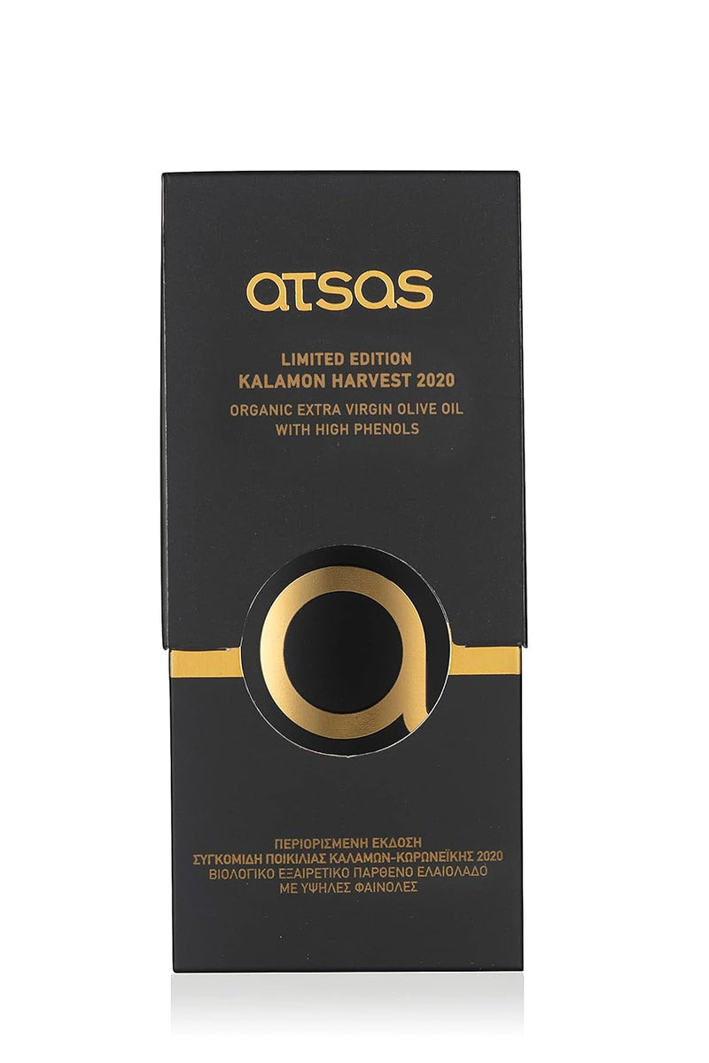 Atsas Organic Extra Virgin Olive Oil Extremely High Phenolic | Gold Blend Limited Edition | Unfiltered Rich in Health-Boosting Phenols | Cold Pressed | Limited Quantity 400 Pieces | 250ml
