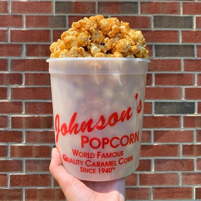 Johnson's Popcorn Caramel Popcorn Handmade, Freshly Popped Gourmet Sweet & Crunchy Delicious Treat for Family Parties, Movie Night Snack Gift Ready 10oz - World Famous Quality Caramel Corn Since 1940!