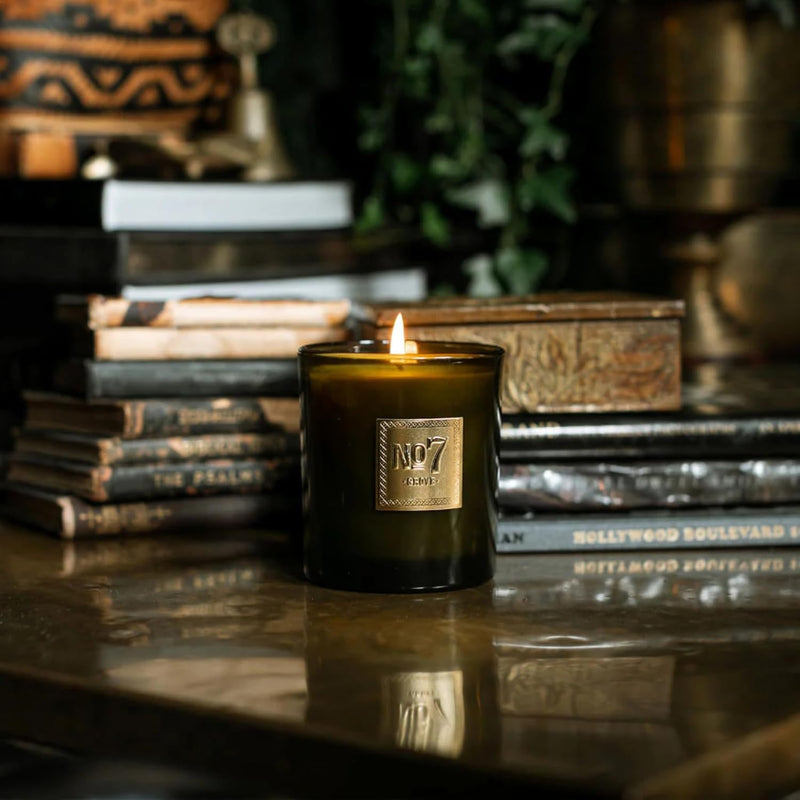 Jackson Vaughn Scented Candle | Aromatherapy Long Lasting Candles Luxury Home Fragrance Decor Gifts Hand Poured Soy Wax Blend Notes of Fresh Lemon, Basil, Sea Salt 55 Hour Burn 14.5oz (No. 7 Grove)