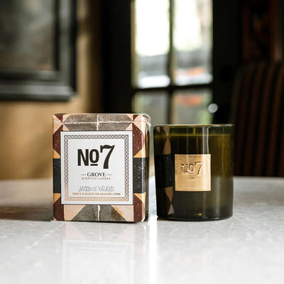 Jackson Vaughn Scented Candle | Aromatherapy Long Lasting Candles Luxury Home Fragrance Decor Gifts Hand Poured Soy Wax Blend Notes of Fresh Lemon, Basil, Sea Salt 55 Hour Burn 14.5oz (No. 7 Grove)