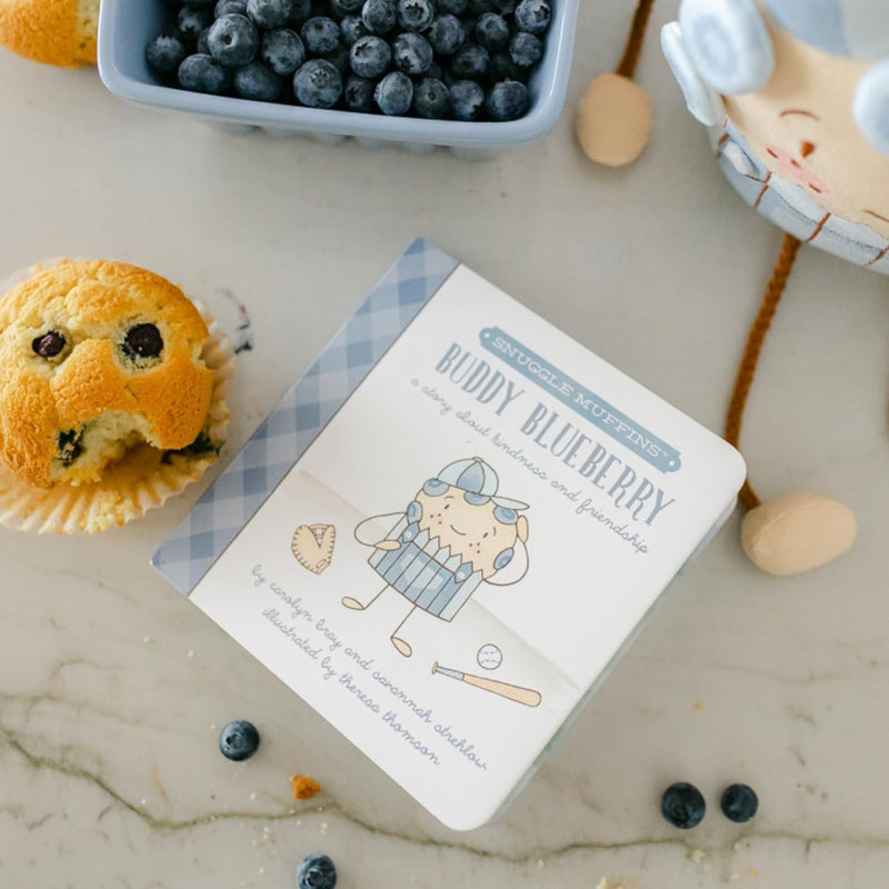 Snuggle Muffins Snuggler & Bedtime Story Time Book Gift Set with a Delicious Recipe for a Sweet Treat to Bring Families Together in The Kitchen! Soft & Cuddly Learning (Buddy Blueberry)