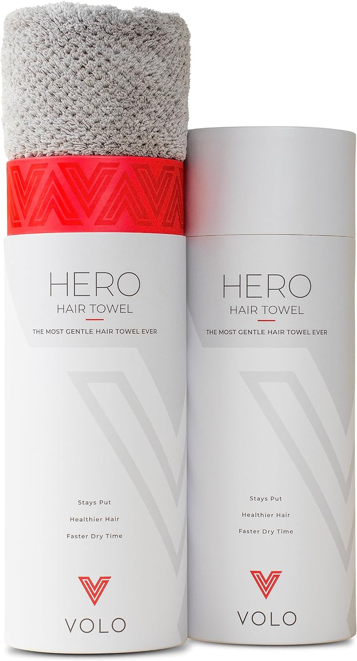 VOLO Hero Luna Gray Hair Towel Ultra Soft Quick Drying Anti Frizz Alrossa