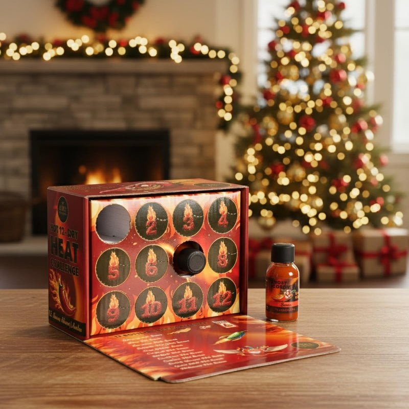 Hot Sauce Advent Calendar - 12 Pack Gourmet Christmas Gift Set