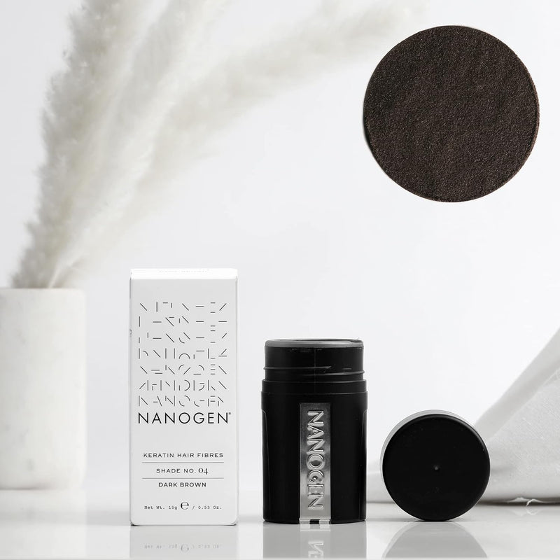 Nanogen Keratin Hair Fibres 15 Grams Shade No. 04 (Dark Brown)