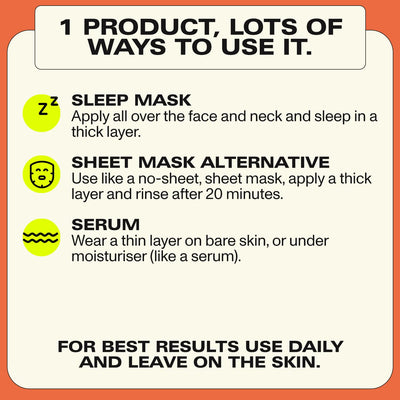 Faace Tired face mask beauty - Vegan daily face gel for all skin types - Vitamin C, Hyaluronic Acid, Aloe Vera Plant and Rosehip oil - Cruelty-free & Organic skincare - 40 uses - 100 ml