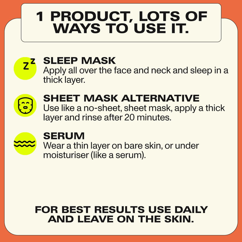 Faace Tired face mask beauty - Vegan daily face gel for all skin types - Vitamin C, Hyaluronic Acid, Aloe Vera Plant and Rosehip oil - Cruelty-free & Organic skincare - 40 uses - 100 ml