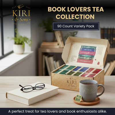 Book Lovers Tea Collection by Kiri & Sons, 90 Count Literary Tea Bags Gift Box | Book Club Library Gifts for Women Readers Writers Librarians | Bookish Tea Set, Bookworm Lovers & Reading Enthusiasts