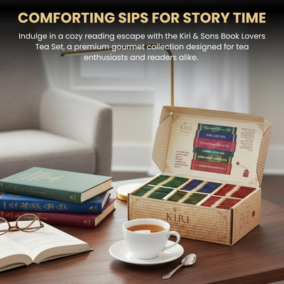 Book Lovers Tea Collection by Kiri & Sons, 90 Count Literary Tea Bags Gift Box | Book Club Library Gifts for Women Readers Writers Librarians | Bookish Tea Set, Bookworm Lovers & Reading Enthusiasts