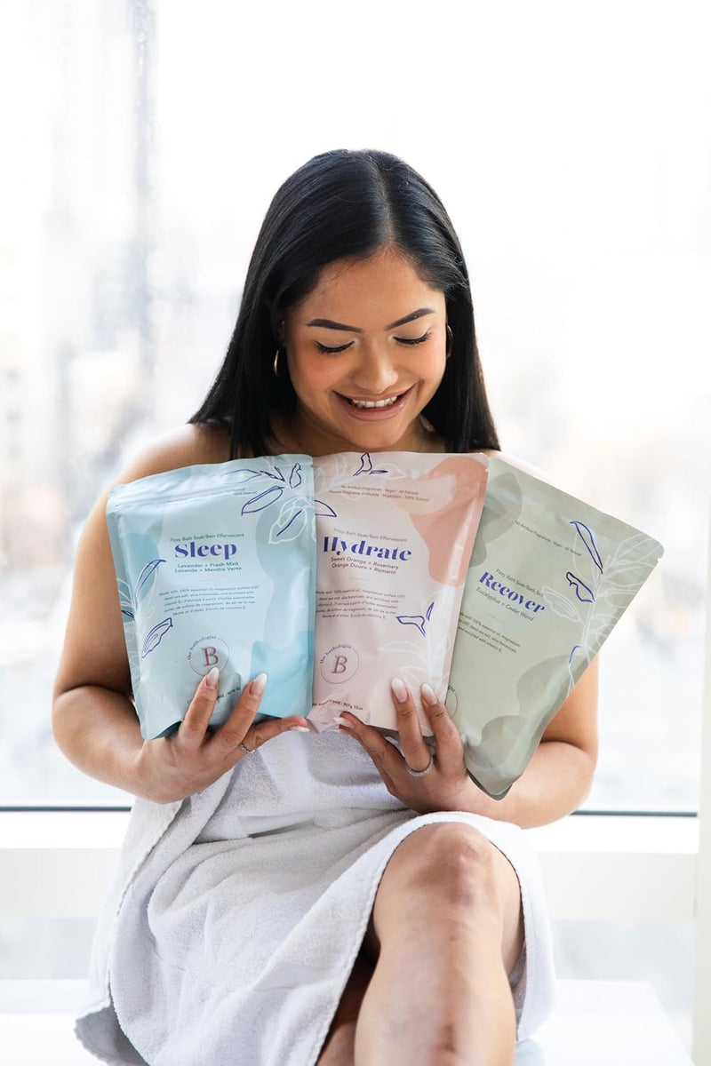 The Bathologist Sleep Fizzy Bath Soak, Made with Magnesium Sulfate, Dead Sea Salt & Aloe Botanicals, Lavender & Fresh Mint for Restful Sleep and Stress Relief, Approximately 5 Baths, 32 oz