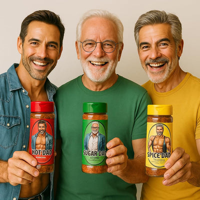 Daddy Spice Rub BBQ Gift Set - Hot Dad, Dady Barbecue Seasoning, Father's Day Present, Spicy Surprise for Him, Unique Gifts, Stocking Stuffer Gifts for Him Dads Birthday Celebration, Men, Christmas