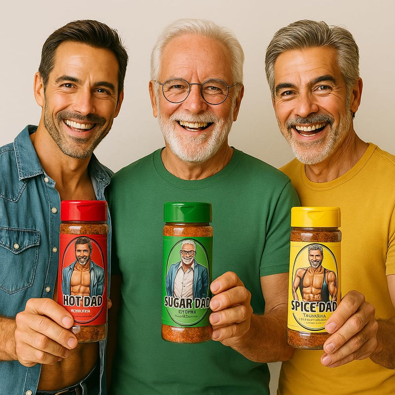 Daddy Spice Rub BBQ Gift Set - Hot Dad, Dady Barbecue Seasoning, Father&