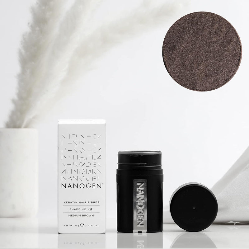 Nanogen Keratin Hair Fibres 15 Grams Shade No. 05 (Medium Brown)