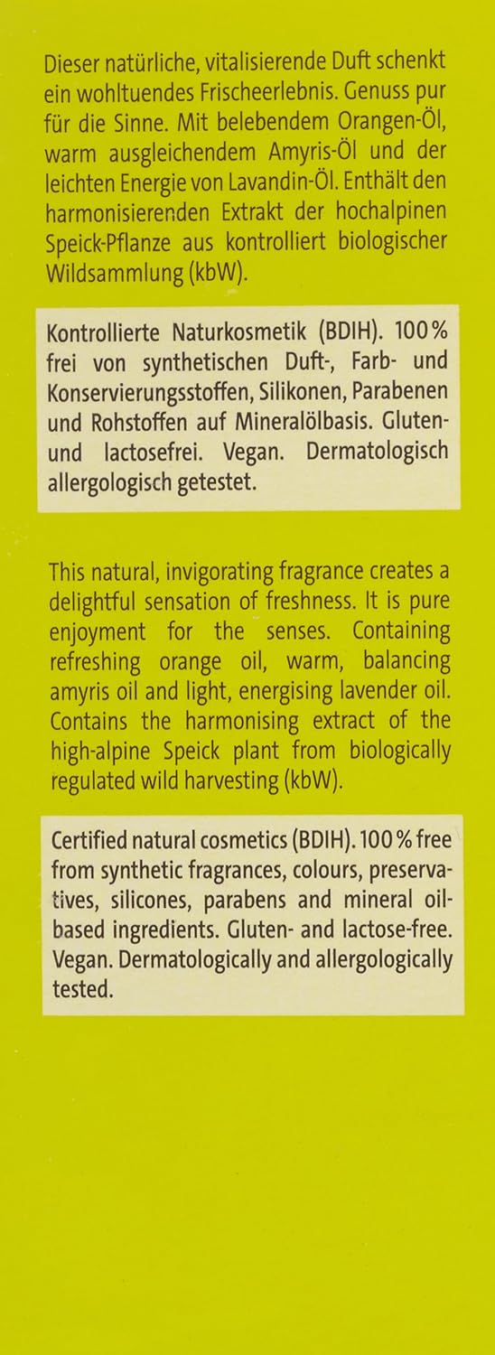 Speick Natural Eau de Cologne Fresh 3.4 Ounces