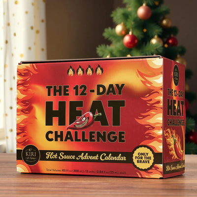 Kiri & Sons Hot Sauce Advent Calendar 12-Pack | Gourmet Spicy Gift Set with Chili Pepper Variety | 12-Day Heat Challenge for Food Lovers and Chefs | Premium Condiment Collection for Cooking Grilling