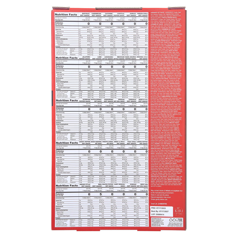 Hot Sauce Gift Set of 30 – Master Collection Variety Sampler Box, Assorted Gourmet Flavors, Spicy Chili Pepper Pack for Cooking, Grilling & Dipping | Heat Challenge Gift for Men, Food & Spice Lovers