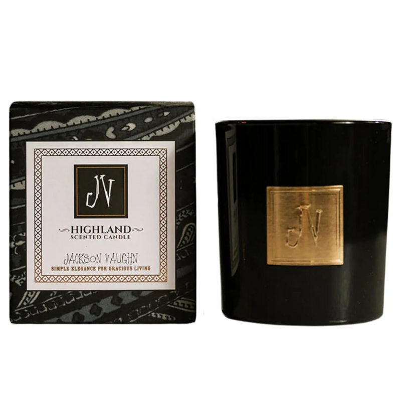 Jackson Vaughn Scented Candle | Aromatherapy Long Lasting Candles Luxury Home Fragrance Decor Gifts Hand Poured Soy Wax Notes of Mint, Sweet Basil, Green Grass 55 Hour Burn 14.5oz (Highland)