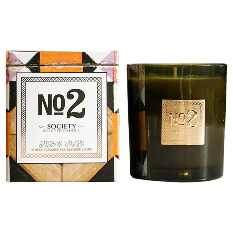 Jackson Vaughn Scented Candle | Aromatherapy Long Lasting Candles Luxury Home Fragrance Decor Gifts Hand Poured Soy Wax Blend Floral Notes of Patchouli, Cocoa Bean 55 Hour Burn 14.5oz (No.2 Society)