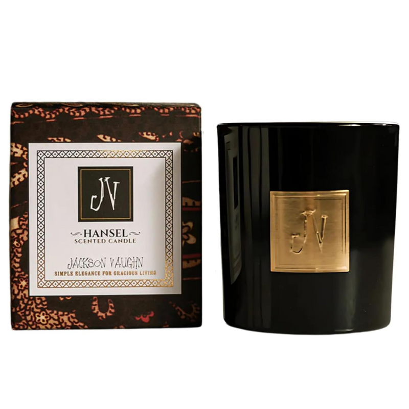 Jackson Vaughn Scented Candle | Aromatherapy Long Lasting Candles Luxury Home Fragrance Decor Gifts Hand Poured Soy Wax Notes of Patchouli, Teakwood Incense, Myrrh 55 Hour Burn 14.5oz (Hansel)