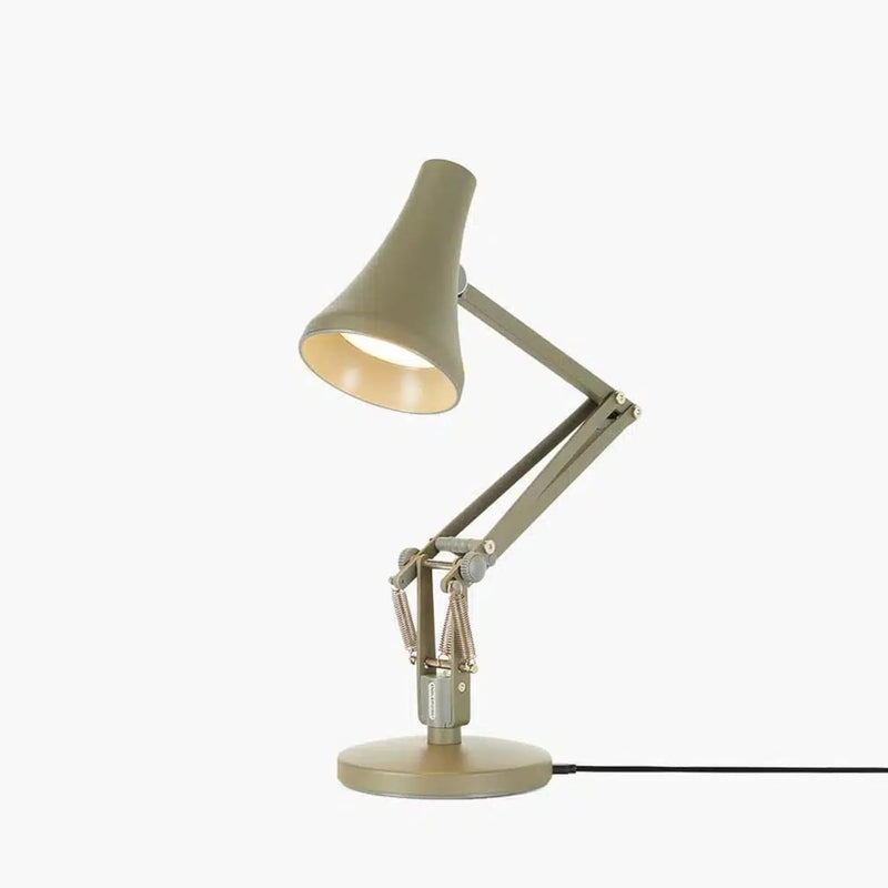 90 Mini Mini Desk Lamp with Dimming Bulb, USB Power Cable, Aluminum Shade & Arms, Anodised Satin Finish Chrome Plated Fittings Perfect for Small Spaces Office Home Decor Gifts (Kelp Green)