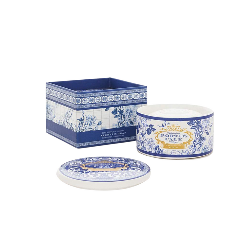 Castelbel Portus Cale Gold and Blue Pink Pepper and Jasmine Soap in Jewel Box