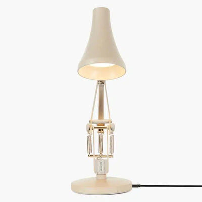 90 Mini Mini Desk Lamp with Dimming Bulb, USB Power Cable Aluminum Shade & Arms Anodised Satin Finish Chrome Plated Fittings Perfect for Small Spaces Office Home Decor Gifts (Biscuit Beige)