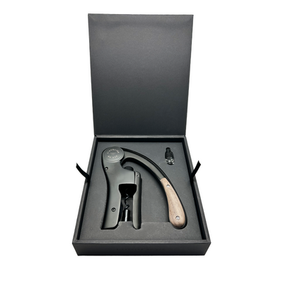 L'Atelier du Vin 095512-5 Oeno Motion Black-Wood Lever Corkscrew