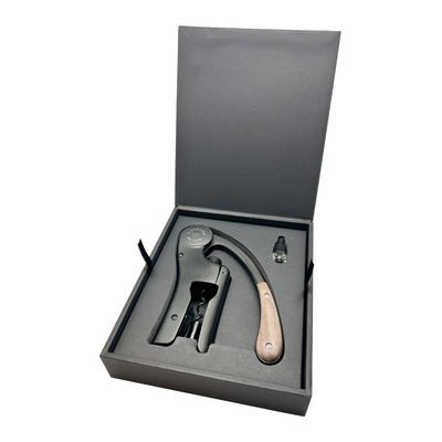 L'Atelier du Vin 095512-5 Oeno Motion Black-Wood Lever Corkscrew